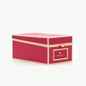 SEMIKOLON Business Card Box with A-Z Index Cards in Pink